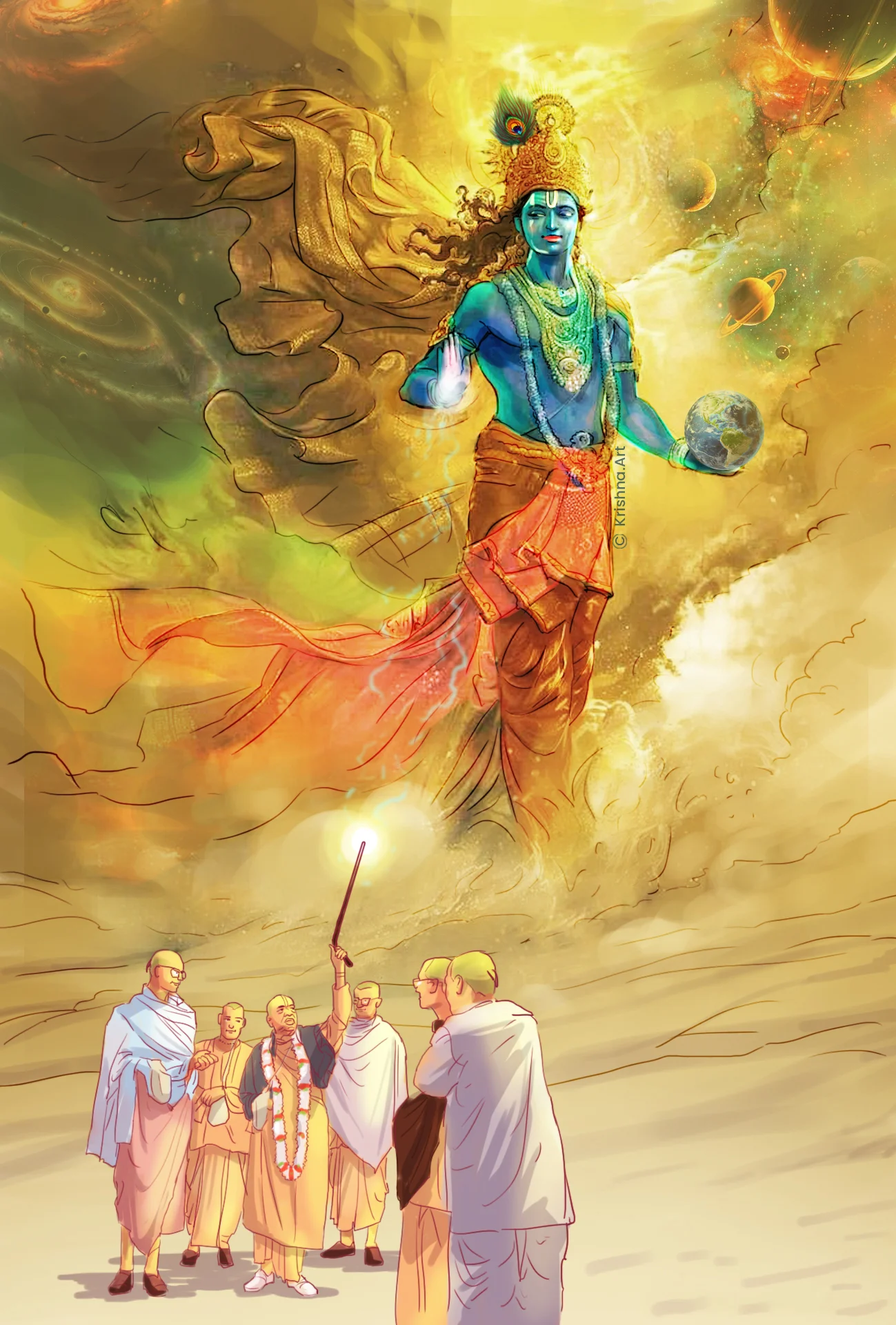 Current Painting - Radha Krishna in Vrindavan